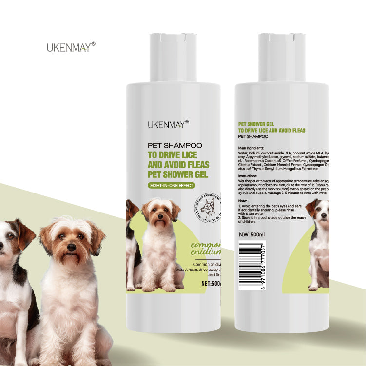 TO DRIVE LICE AND AVOID FLEAS PET SHOWER GEL