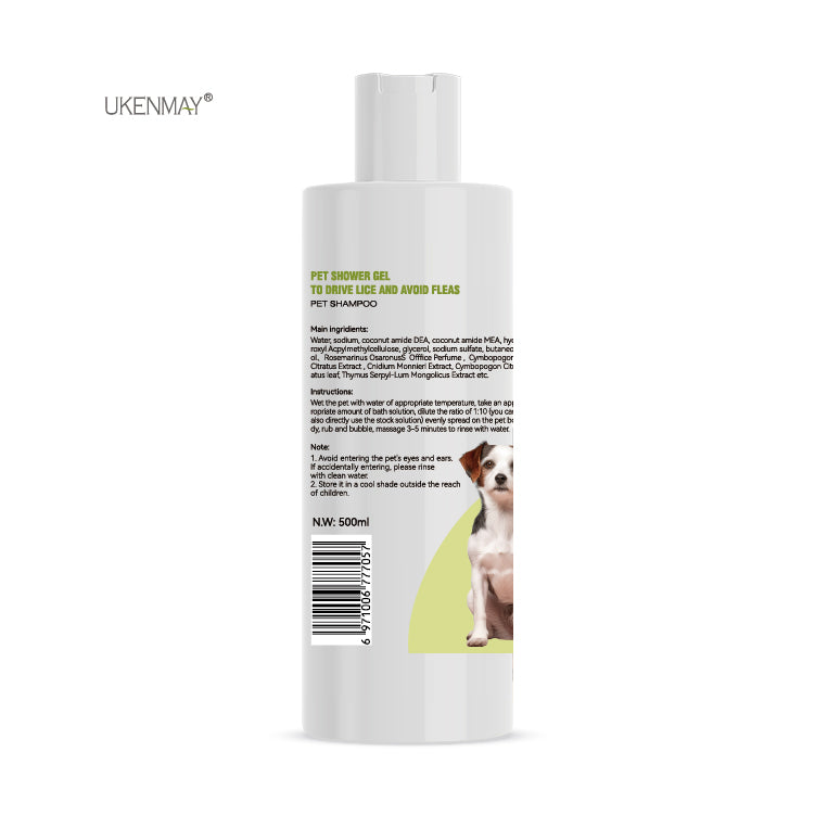 TO DRIVE LICE AND AVOID FLEAS PET SHOWER GEL