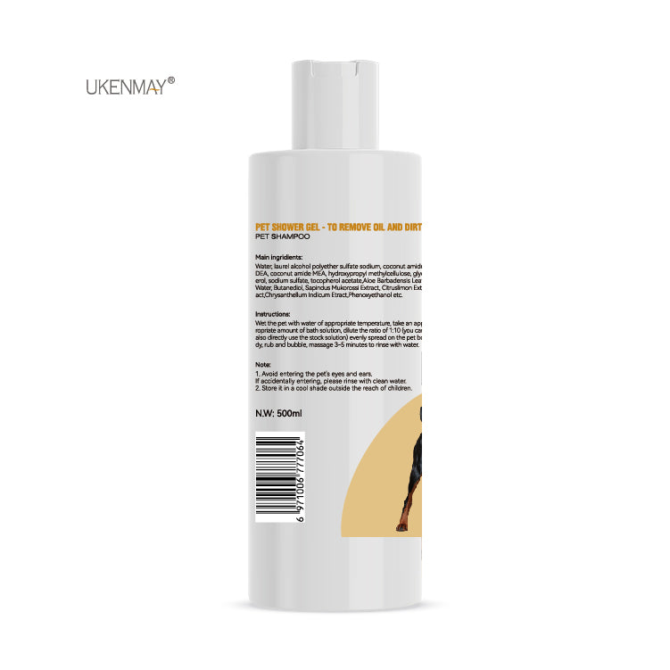 TO REMOVE OIL AND DIRT PET SHOWER GEL